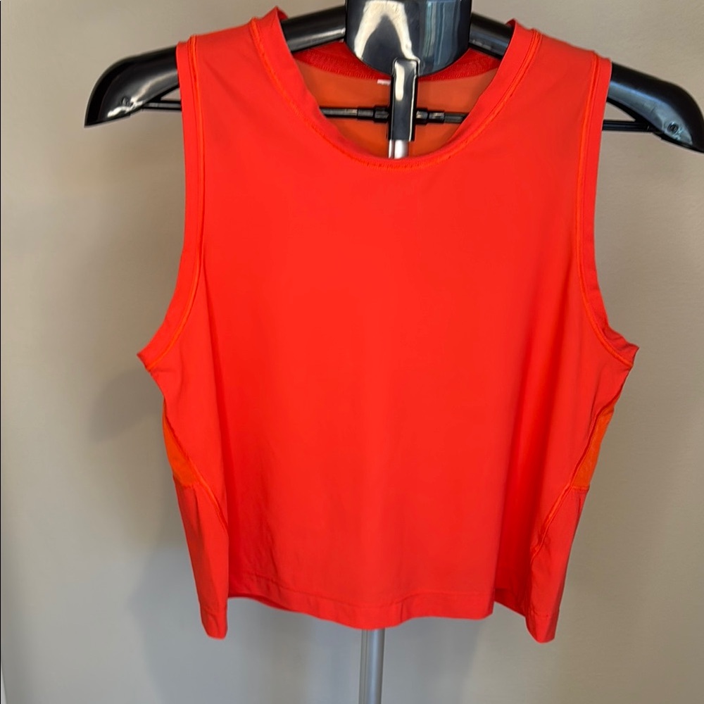 Athleta - Vibrant Orange Sleeveless Top with Mesh back